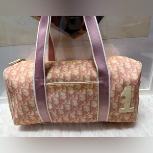 DIOR-BO D 0014 Pink Trotter Boston Bag